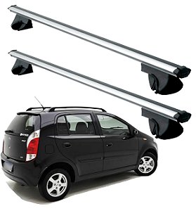 RACK P/ LONGARINAS ALPHA ALUMINIO 02 (1,16M) CHERY FACE 2010 2011 2012 2013 2014 - CINZA