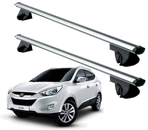 RACK P/ LONGARINAS ALPHA ALUMINIO 02 (1,16M) HYUNDAI IX35 2010 2011 2012 2013 2014 2015 2016 2017 2018 2019 2020 2021 2022 - CINZA