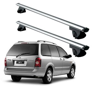 RACK P/ LONGARINAS ALPHA ALUMINIO 02 (1,16M) MAZDA MPV 1996 1997 1998 1999 2000 2001 2002 2003 - CINZA