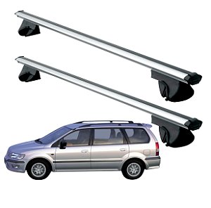 RACK P/ LONGARINAS ALPHA ALUMINIO 02 (1,16M) MITSUBISHI SPACE WAGON 1984 1985 1986 1987 1988 19891990 1991 1992 1993 1994 1995 1996 1997 1998 1999 2000 2001 2002 2003 2004 - CINZA