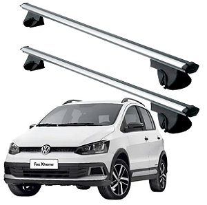 RACK P/ LONGARINAS ALPHA ALUMINIO 02 (1,16M) VW FOX XTREME 2018 2019 2020 2021 - CINZA