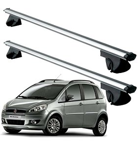 RACK P/ LONGARINAS ALPHA ALUMINIO 02 (1,16M) FIAT IDEIA 2002 2003 2004 2005 2006 2007 2008 2009 2010 2011 2012 2013 2014 2015 2016 - CINZA