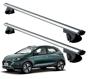 RACK P/ LONGARINAS ALPHA ALUMINIO 02 (1,16M) HYUNDAI HB20X 2013 2014 2015 2016 2017 2018 2019 - CINZA