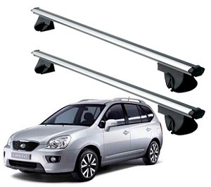 RACK P/ LONGARINAS ALPHA ALUMINIO 02 (1,16M) KIA CARENS 2002 2003 2004 2005 2006 2007 2008 2009 2010 2011 2012 2013 - CINZA