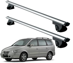 RACK P/ LONGARINAS ALPHA ALUMINIO 02 (1,16M) HYUNDAI TRAJET 2000 / 2001 - CINZA