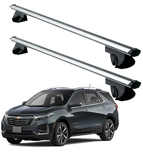 RACK P/ LONGARINAS ALPHA ALUMINIO 02 (1,16M) GM EQUINOX 2016 2017 2018 2019 2020 2021 2022 2023 - CINZA