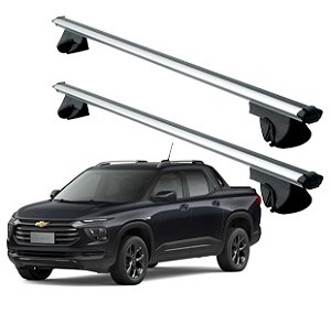 RACK P/ LONGARINAS ALPHA ALUMINIO 02 (1,16M) GM NOVA MONTANA 2023 2024 2025 - CINZA