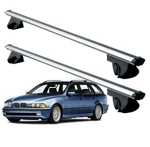 RACK P/ LONGARINAS ALPHA ALUMINIO 02 (1,16M) BMW SÉRIE 5 1997 1998 1999 2000 2001 2002 2003 2004 2005 2006 2007 2008 - CINZA
