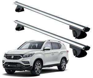 RACK P/ LONGARINAS ALPHA ALUMINIO 02 (1,16M) SSANGYONG REXTON 2002 2003 2004 2005 2006 2007 2008 2009 2010 2011 2012 2013 2014 2015 2016 2017 2018 - CINZA