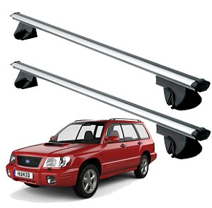 RACK P/ LONGARINAS ALPHA ALUMINIO 02 (1,16M) SUBARU FORESTER 1998 1999 2000 2001 - CINZA