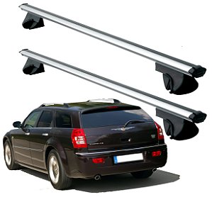 RACK P/ LONGARINAS ALPHA ALUMINIO 02 (1,16M) CHRYSLER 300C 2005 2006 2007 2008 2009 - CINZA