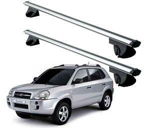 RACK P/ LONGARINAS ALPHA ALUMINIO 02 (1,16M) HYUNDAI TUCSON 2000 2001 2002 2003 2004 2005 2006 2007 2008 2009 2010 2011 2012 2013 2014 2015 2016 - CINZA