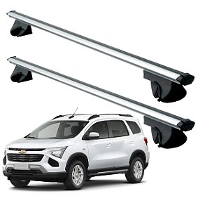 RACK P/ LONGARINAS ALPHA ALUMINIO 02 (1,16M) GM SPIN 2012 2013 2014 2015 2016 2017 2018 2019 2020 2021 2022 2023 2024 2025 - CINZA