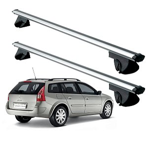 RACK P/ LONGARINAS ALPHA ALUMINIO 02 (1,16M) MEGANE GRAND TOUR 2006 2007 2008 2009 2010 2011 2012 2013 - CINZA