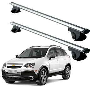 RACK P/ LONGARINAS ALPHA ALUMINIO 02 (1,16M) GM CAPTIVA 2008 2009 2010 2011 2012 2013 2014 2015 2016 2017 - CINZA