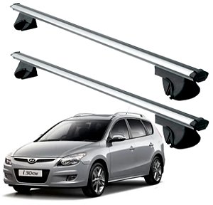 RACK P/ LONGARINAS ALPHA ALUMINIO 02 (1,16M) HYUNDAI I30 WAGON 2011 2012 2013 - CINZA