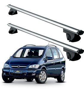 RACK P/ LONGARINAS ALPHA ALUMINIO 02 (1,16M) GM ZAFIRA 2001 2002 2003 2004 2005 2006 2007 2008 2009 2010 2011 2012 - CINZA