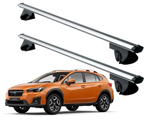 RACK P/ LONGARINAS ALPHA ALUMINIO 02 (1,16M) SUBARU XV 2012 2013 2014 2015 2016 2017 2018 2019 2020 - CINZA
