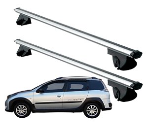 RACK P/ LONGARINAS ALPHA ALUMINIO 02 (1,16M) PEUGEOT 207 ESCAPADE 2009 2010 2011 2012 2013 - CINZA