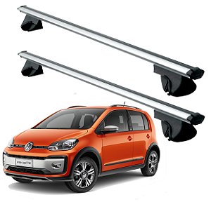 RACK P/ LONGARINAS ALPHA ALUMINIO 02 (1,16M) VW CROSS UP 2015 2016 2017 2018 2019 - CINZA