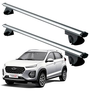 RACK P/ LONGARINAS ALPHA ALUMINIO 02 (1,16M) CHERY TIGGO 3X 2022 / 2023 - CINZA