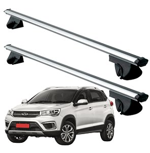 RACK P/ LONGARINAS ALPHA ALUMINIO 02 (1,16M) CHERY TIGGO 2 2019 / 2020 - CINZA