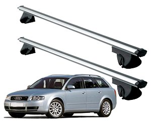 RACK P/ LONGARINAS ALPHA ALUMINIO 02 (1,16M) AUDI A4 AVANT WAGON 1996 1997 1998 1999 2000 2001 2002 2003 2004 2005 2006 2007 - CINZA