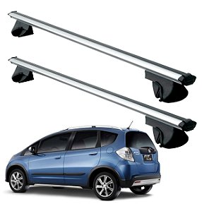 RACK P/ LONGARINAS ALPHA ALUMINIO 02 (1,16M) HONDA FIT TWIST 2013 / 2014 - CINZA