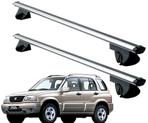 RACK P/ LONGARINAS ALPHA ALUMINIO 02 (1,16M) SUZUKI GRAND VITARA 1998 1999 2000 2001 2002 2003 2004 - CINZA