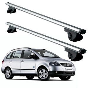 RACK P/ LONGARINAS ALPHA ALUMINIO 02 (1,16M) VW SPACE FOX WAGON 2006 2007 2008 2009 2010 2011 2012 2013 2014 2015 2016 2017 2018 2019 - CINZA