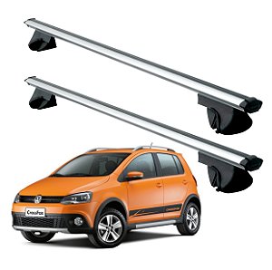 RACK P/ LONGARINAS ALPHA ALUMINIO 02 (1,16M) VW CROSSFOX 2010 2011 2012 2013 2014 2015 2016 2017 - CINZA