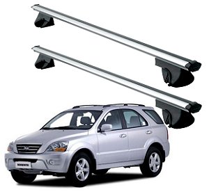 RACK P/ LONGARINAS ALPHA ALUMINIO 02 (1,16M) KIA SORENTO 2002 2003 2004 2005 2006 2007 2008 2009 - CINZA