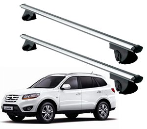 RACK P/ LONGARINAS ALPHA ALUMINIO 02 (1,16M) HYUNDAI SANTA FÉ 2001 2002 2003 2004 2005 2006 2007 2008 2009 2010 2011 2012 2013 - CINZA