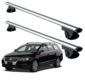 RACK P/ LONGARINAS ALPHA ALUMINIO 02 (1,16M) VW PASSAT VARIANT 1997 1998 1999 2000 2001 2002 2003 2004 2005 2006 2007 2008 2009 2010 2011 2012 2013 2014 - CINZA