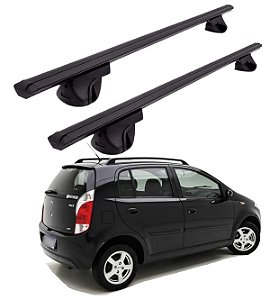 RACK P/ LONGARINAS ALPHA ALUMINIO 02 (1,16M) CHERY FACE 2010 2011 2012 2013 2014 - PRETO
