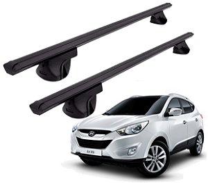 RACK P/ LONGARINAS ALPHA ALUMINIO 02 (1,16M) HYUNDAI IX35 2010 2011 2012 2013 2014 2015 2016 2017 2018 2019 2020 2021 2022 - PRETO