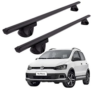 RACK P/ LONGARINAS ALPHA ALUMINIO 02 (1,16M) VW FOX XTREME 2018 2019 2020 2021 - PRETO