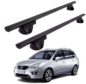 RACK P/ LONGARINAS ALPHA ALUMINIO 02 (1,16M) KIA CARENS 2002 2003 2004 2005 2006 2007 2008 2009 2010 2011 2012 2013 - PRETO