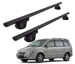 RACK P/ LONGARINAS ALPHA ALUMINIO 02 (1,16M) HYUNDAI TRAJET 2000 / 2001 - PRETO