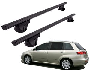 RACK P/ LONGARINAS ALPHA ALUMINIO 02 (1,16M) FIAT CROMA 2005 - PRETO