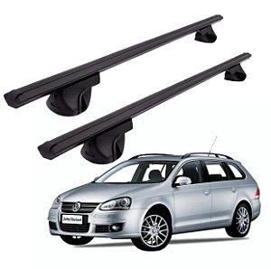 RACK P/ LONGARINAS ALPHA ALUMINIO 02 (1,16M) VW JETTA VARIANT 2008 2009 2010 2011 2012 2013 2014 - PRETO