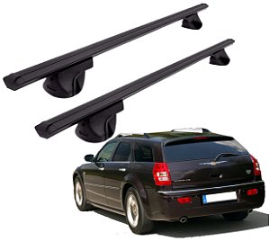 RACK P/ LONGARINAS ALPHA ALUMINIO 02 (1,16M) CHRYSLER 300C 2005 2006 2007 2008 2009 - PRETO