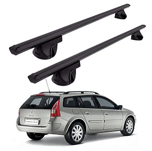 RACK P/ LONGARINAS ALPHA ALUMINIO 02 (1,16M) RENAULT MEGANE GRAND TOUR 2006 2007 2008 2009 2010 2011 2012 2013 - PRETO