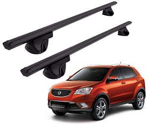RACK P/ LONGARINAS ALPHA ALUMINIO 02 (1,16M) SSANGYONG KORANDO 2011 2012 2013 2014 2015 2016 2017 2018 - PRETO