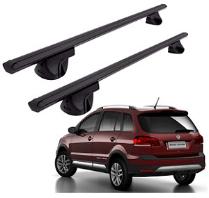 RACK P/ LONGARINAS ALPHA ALUMINIO 02 (1,16M) VW SPACE CROSS WAGON - PRETO