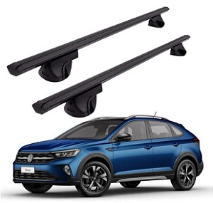 RACK P/ LONGARINAS ALPHA ALUMINIO 02 (1,16M) VW NIVUS 2020 2021 2022 2023 2024 2025 - PRETO