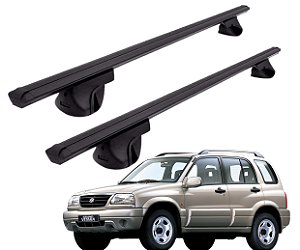RACK P/ LONGARINAS ALPHA ALUMINIO 02 (1,16M) SUZUKI GRAND VITARA 1998 1999 2000 2001 2002 2003 2004 - PRETO