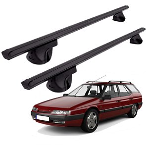 RACK P/ LONGARINAS ALPHA ALUMINIO 02 (1,16M) CITROEN XM WAGON 1992 1993 1994 1995 1996 1997 1998 1999 2000 2001 2002 2003 2004 2005 - PRETO