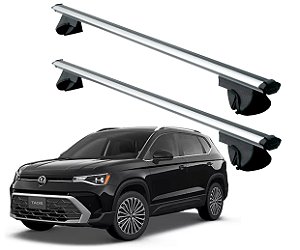 RACK P/ LONGARINAS ALPHA ALUMÍNIO 03 (1,26M) VW TAOS 2021 2022 2023 2024 2025 - CINZA