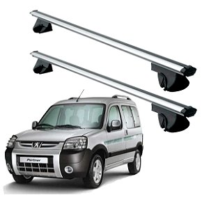 RACK P/ LONGARINAS ALPHA ALUMÍNIO 03 (1,26M) PEUGEOT PARTNER 2010 2011 2012 2013 - CINZA
